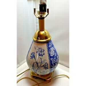 Spode Blue Room Collection Floral Lamp - Read Desc